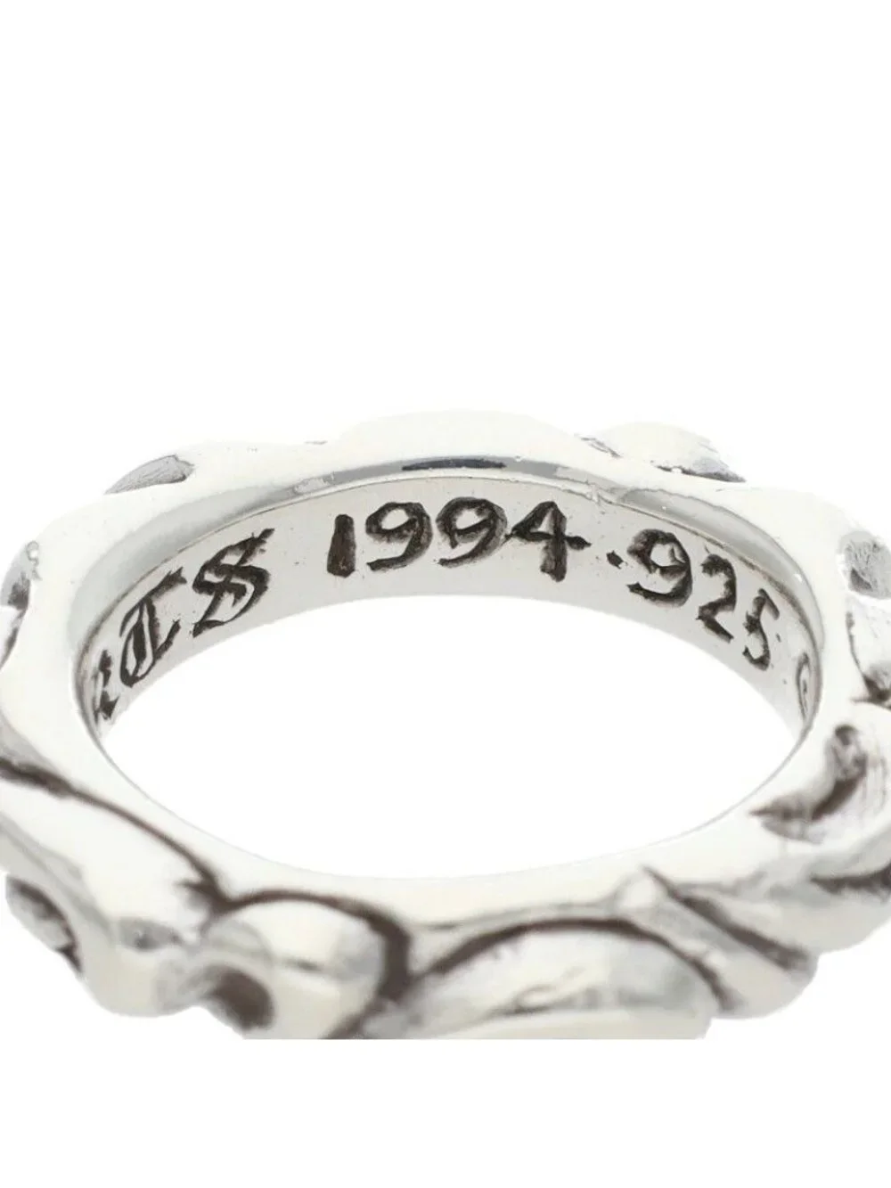 Chrome Hearts Scrl Band Scroll Silver Ring